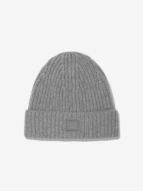 Acne Studios Kids Wool Beanie Hat in Grey