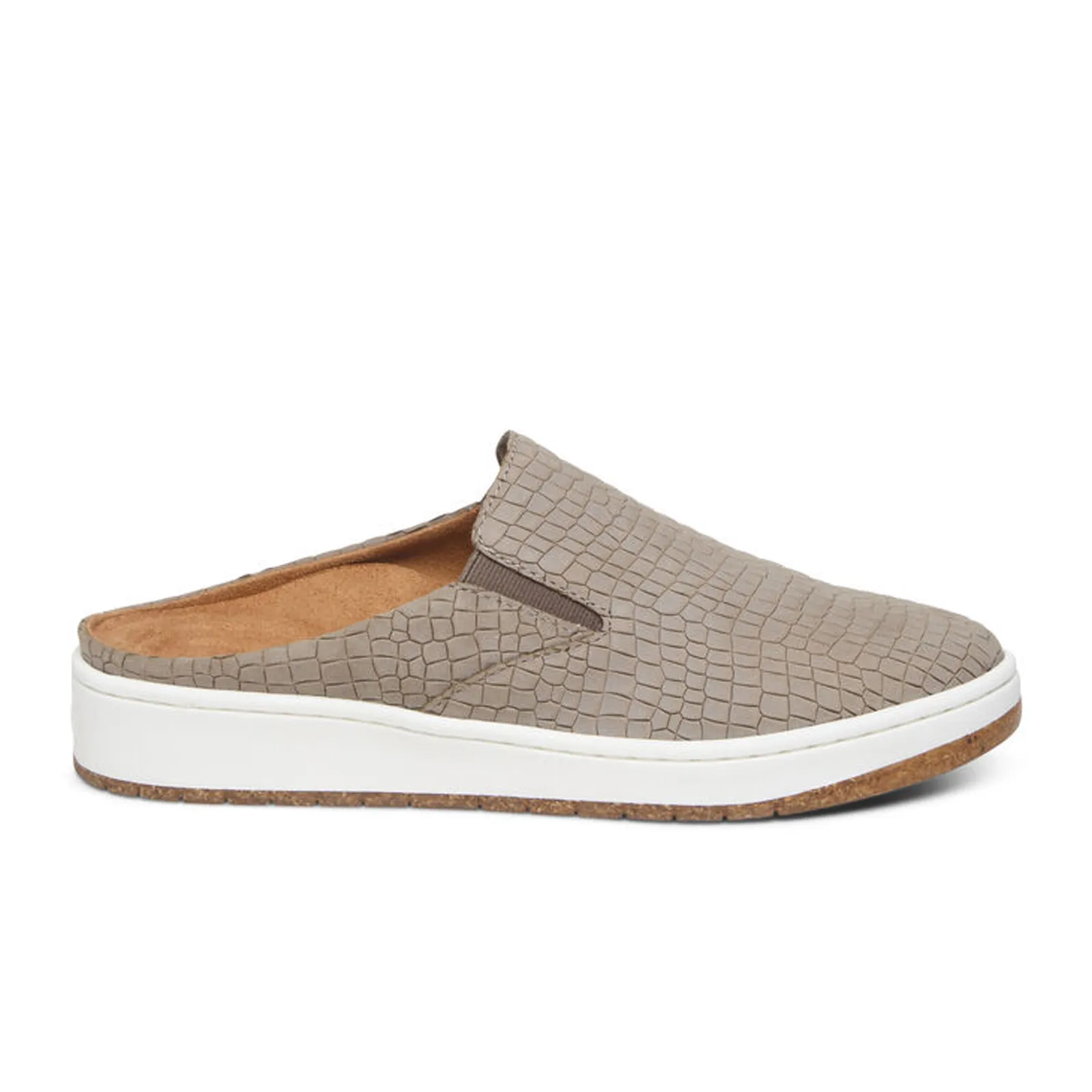 Aetrex Sasha Slip On (Women) - Taupe Croc