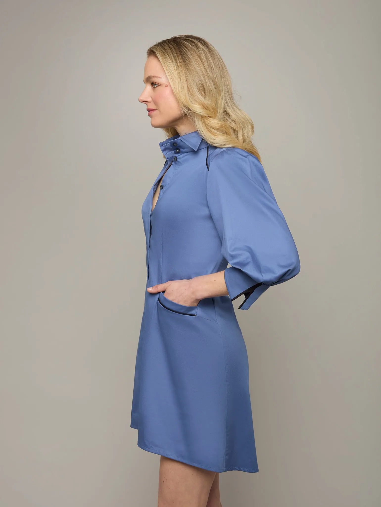 ARRIS | Puff Sleeve Shirt Dress