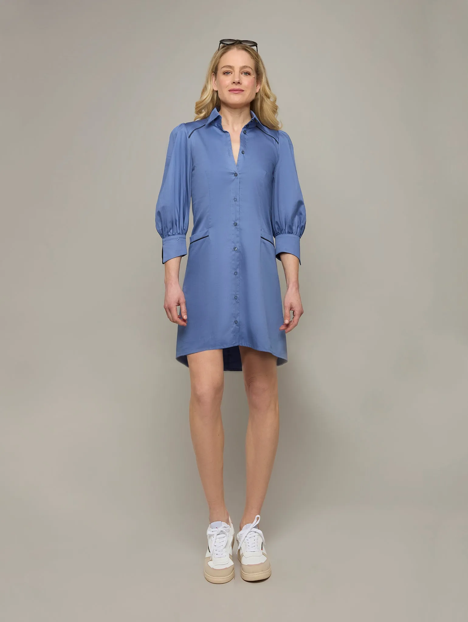 ARRIS | Puff Sleeve Shirt Dress