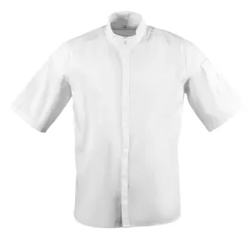 BB702-L Southside Band Collar Chefs Jacket White Size L