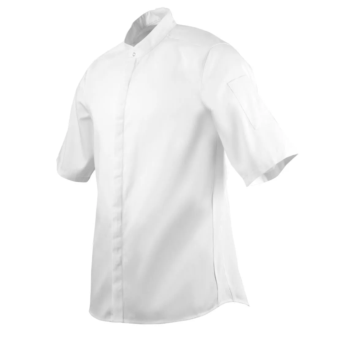 BB702-L Southside Band Collar Chefs Jacket White Size L