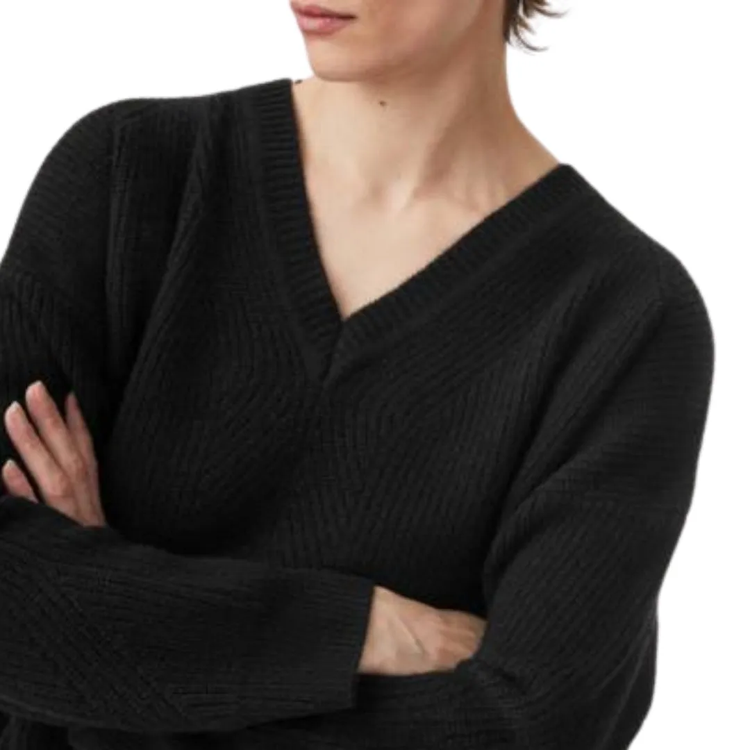 Belstaff Black Cameron V-Neck Cashmere Jumper