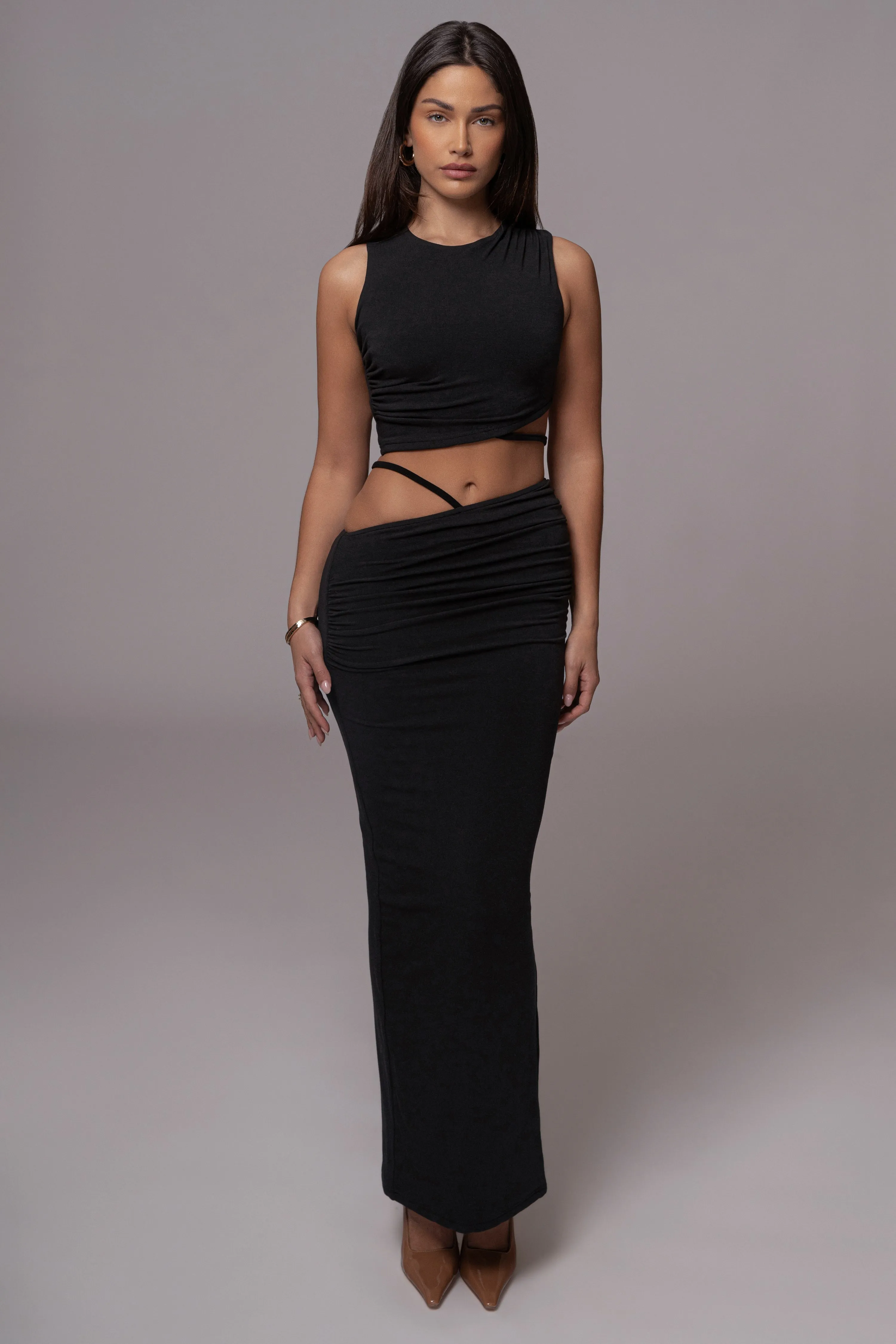 Black Saphhira Skirt Set