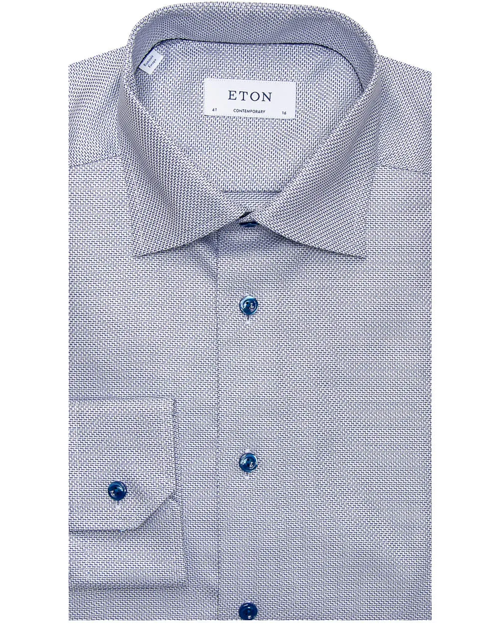 Blue Zig Zag Dress Shirt