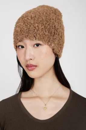 Bouclé Hat in Camel