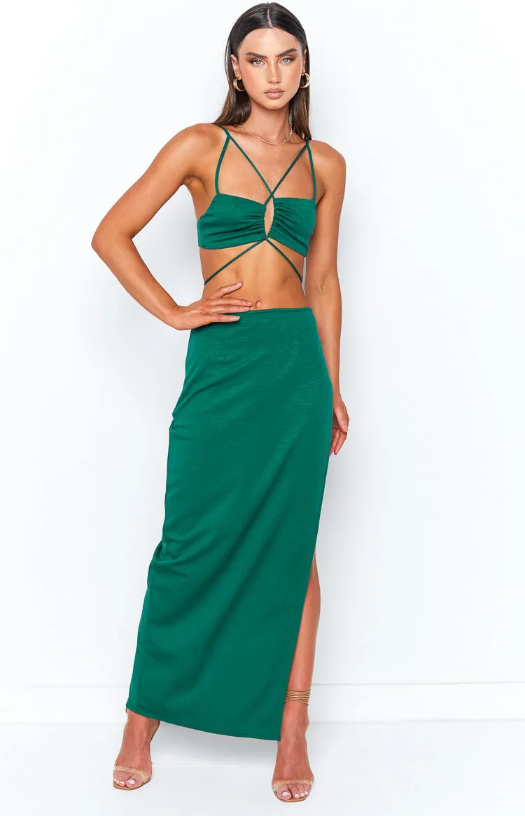 Brigitta Emerald Maxi Skirt