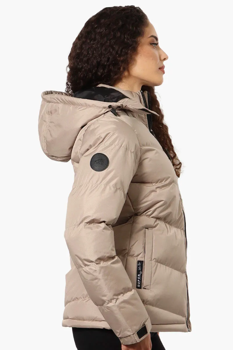 Canada Weather Gear Solid Bubble Bomber Jacket - Taupe