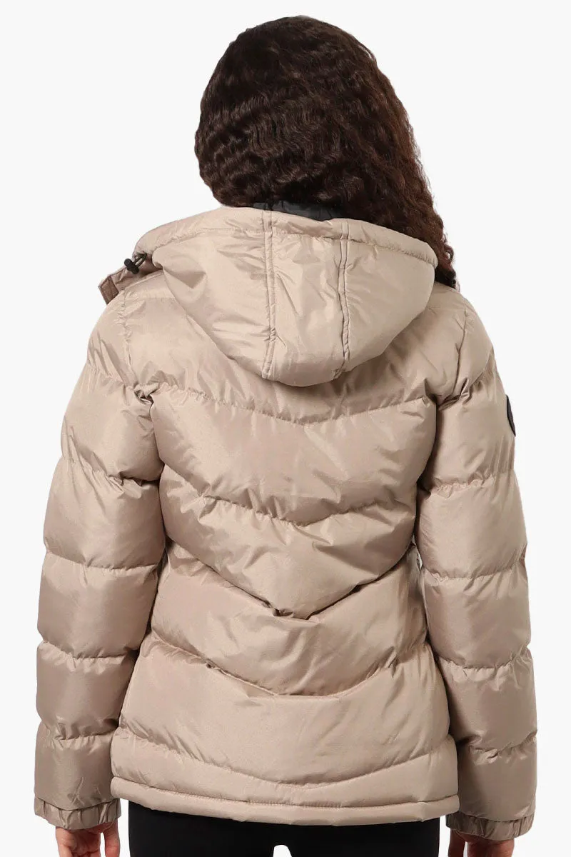 Canada Weather Gear Solid Bubble Bomber Jacket - Taupe