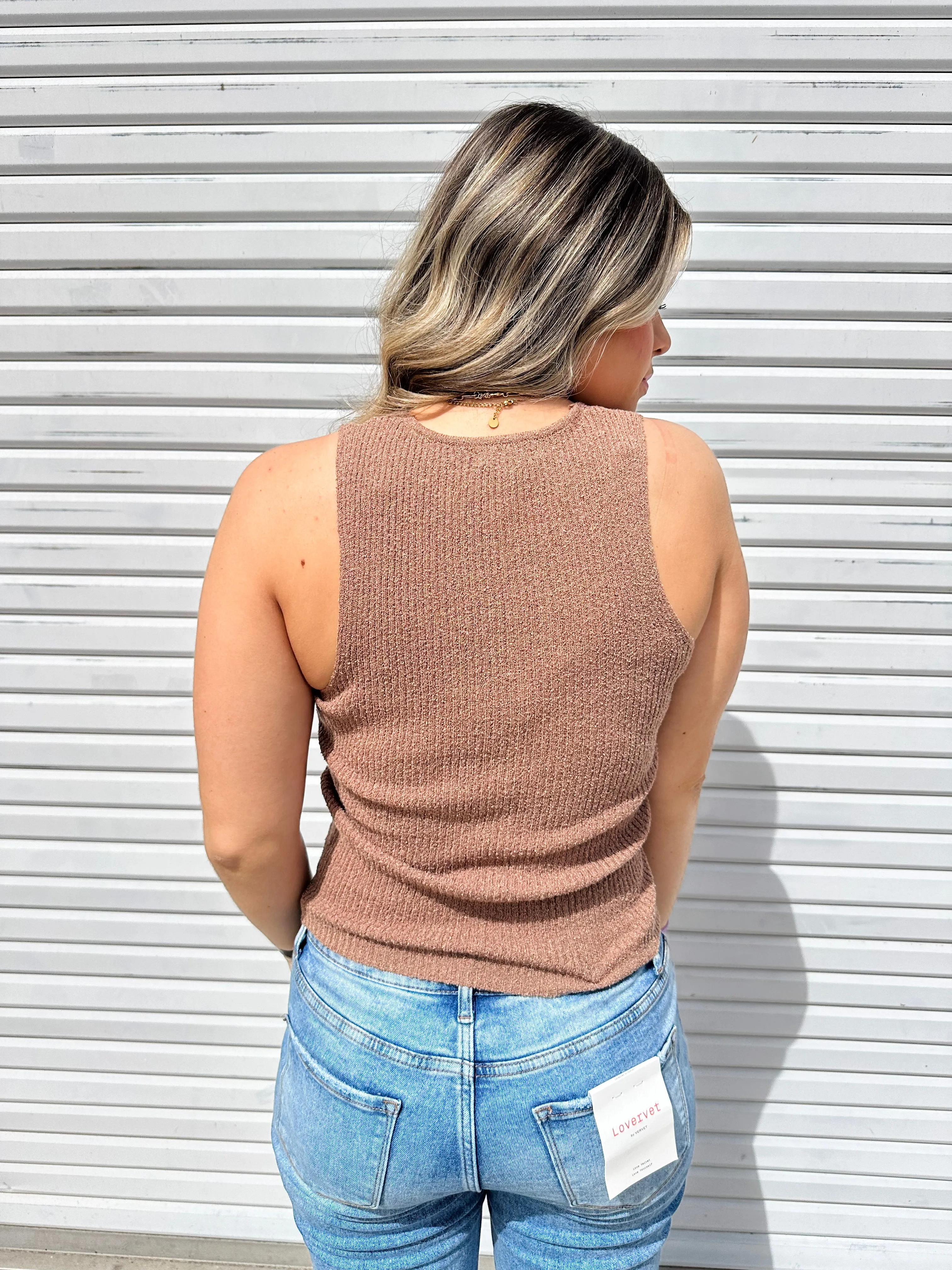 Chestnut Brown Sweater Tank