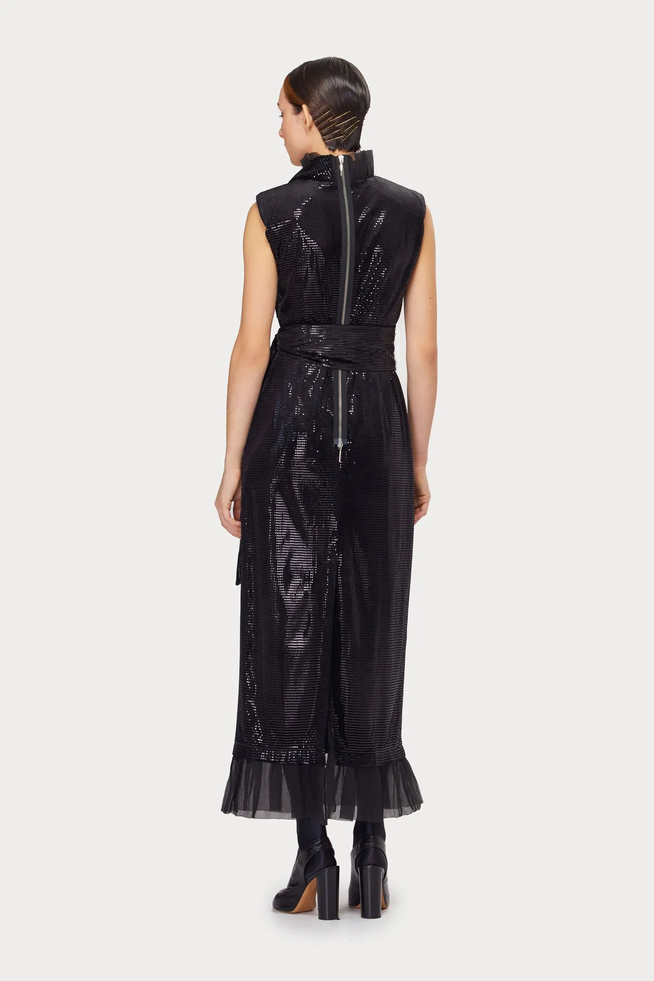 Cocktail Glam Velvet Dress Black