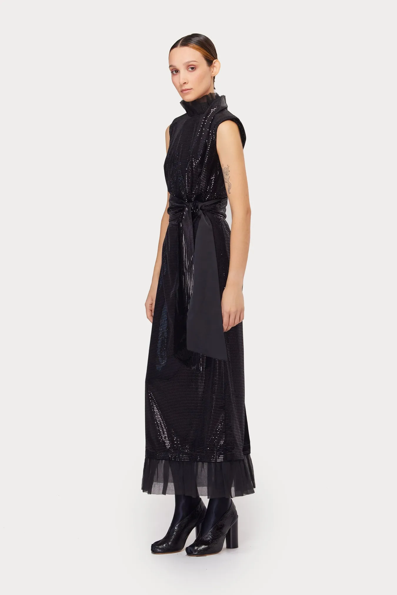 Cocktail Glam Velvet Dress Black