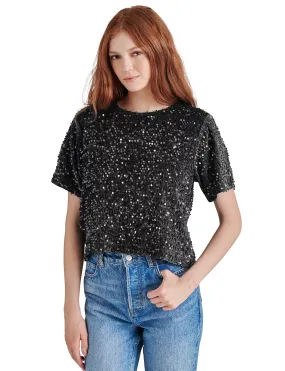 Cressa Sequin Top, Black