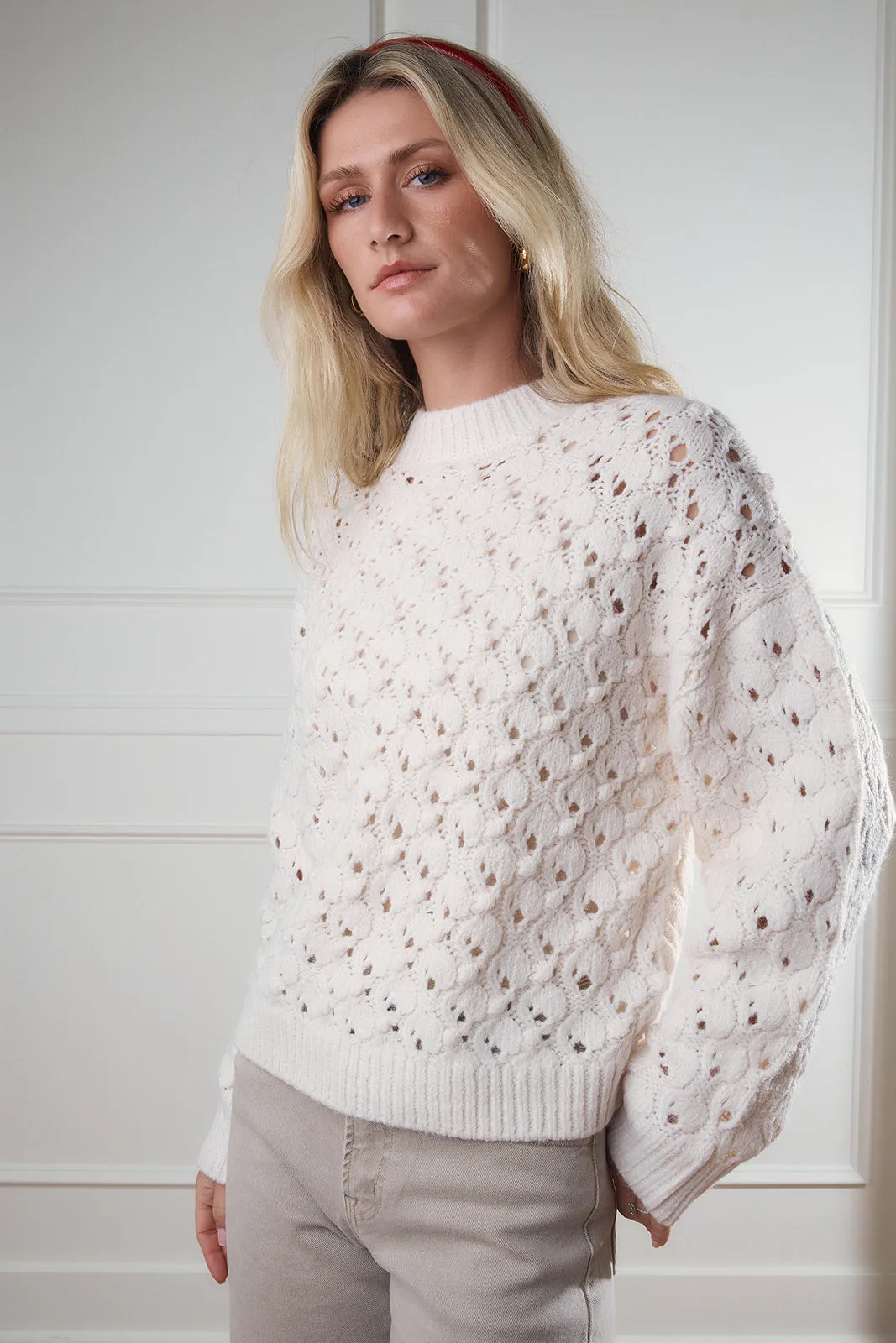 Danielle Cream Chunky Sweater