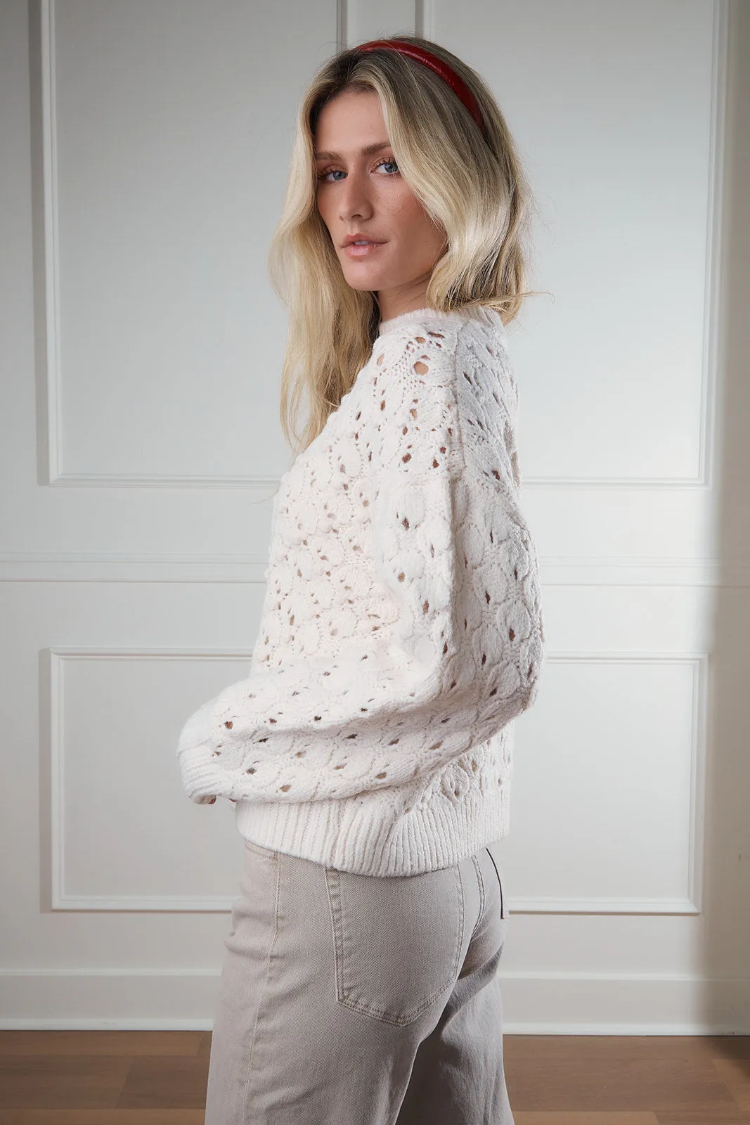 Danielle Cream Chunky Sweater