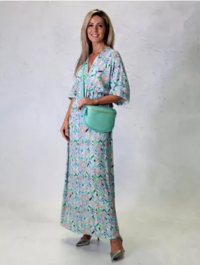 D.E.C.K. By Decollage 4878 Summer Leaf Print Maxi Dress (2 Colours)