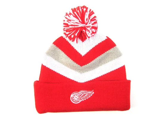 Detroit Red Wings Mitchell&Ness Pom Beanie (Team Colors)