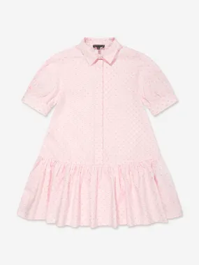 Emporio Armani Girls Logo Shirt Dress in Pink