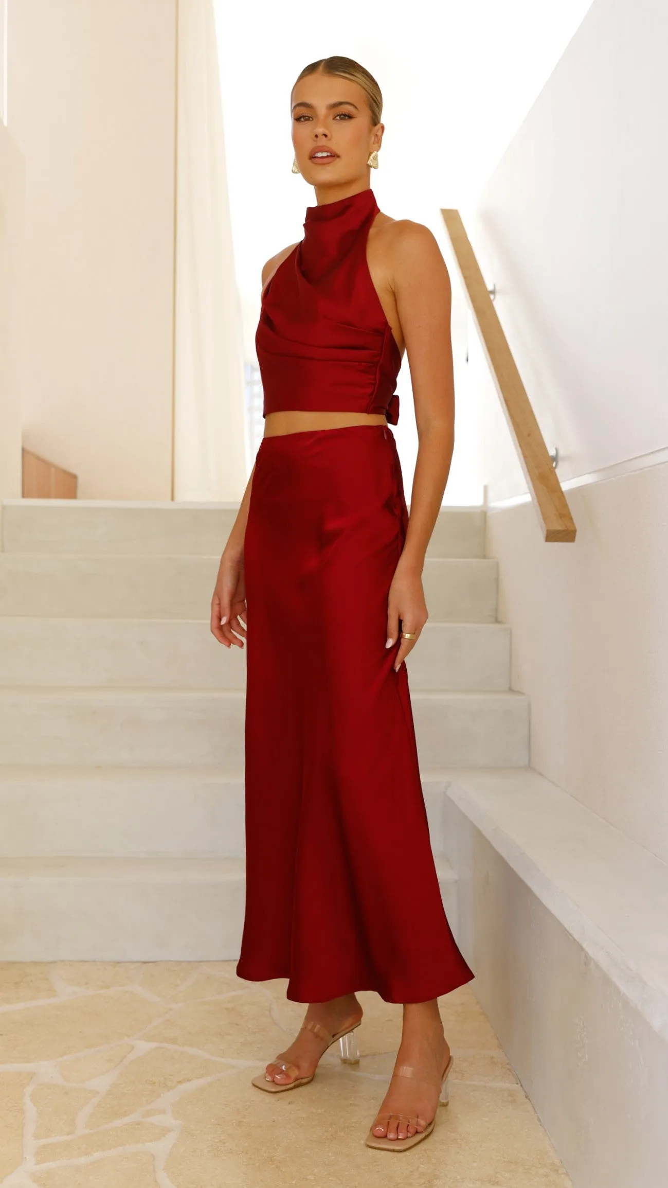 Esther Maxi Skirt - Wine