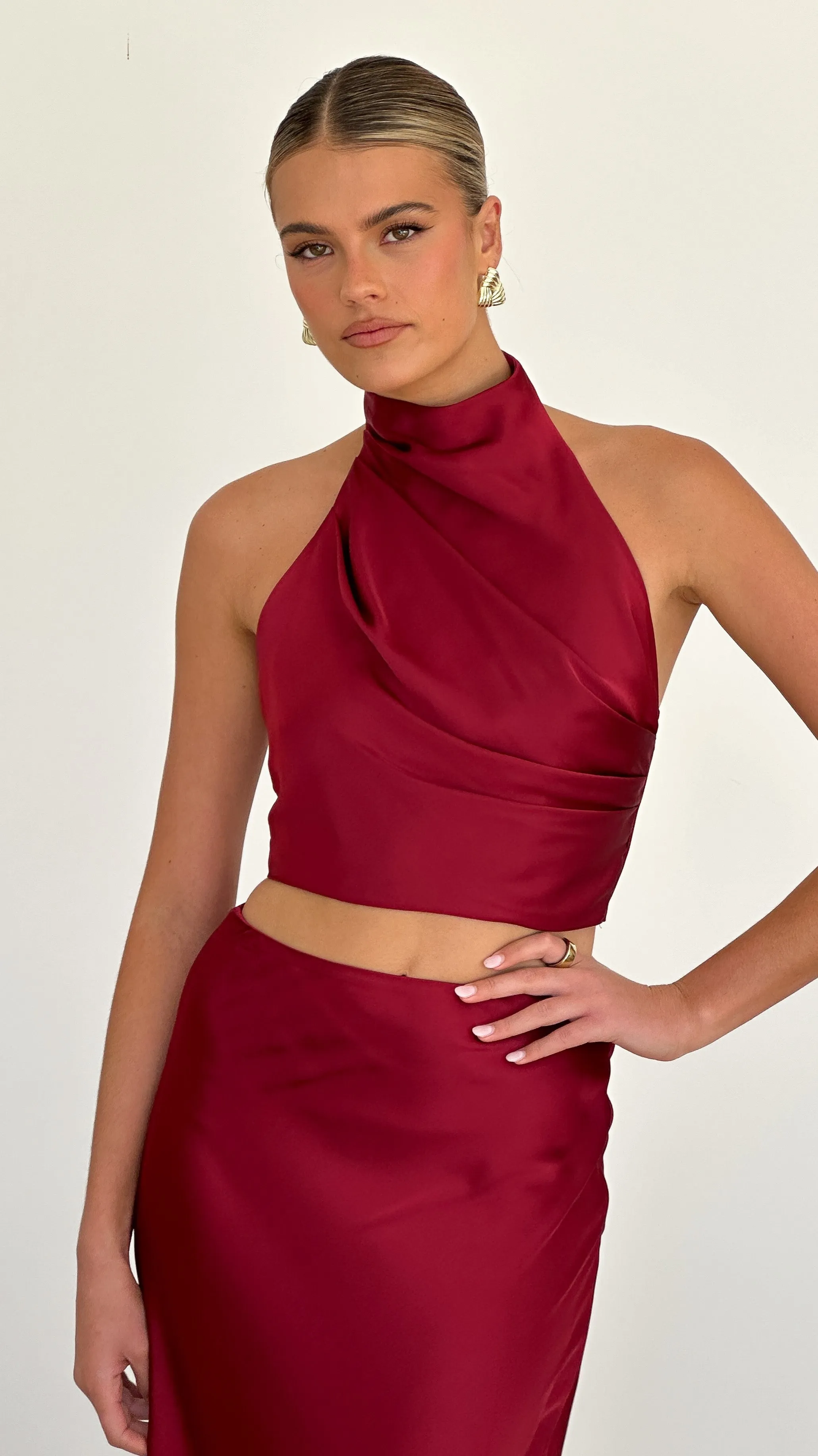 Esther Maxi Skirt - Wine