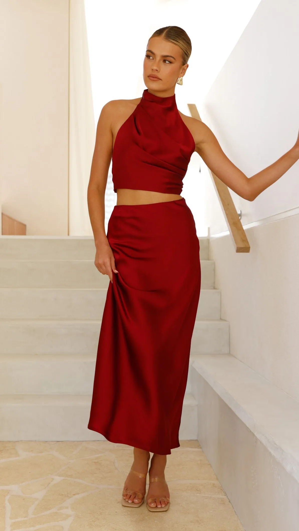 Esther Maxi Skirt - Wine