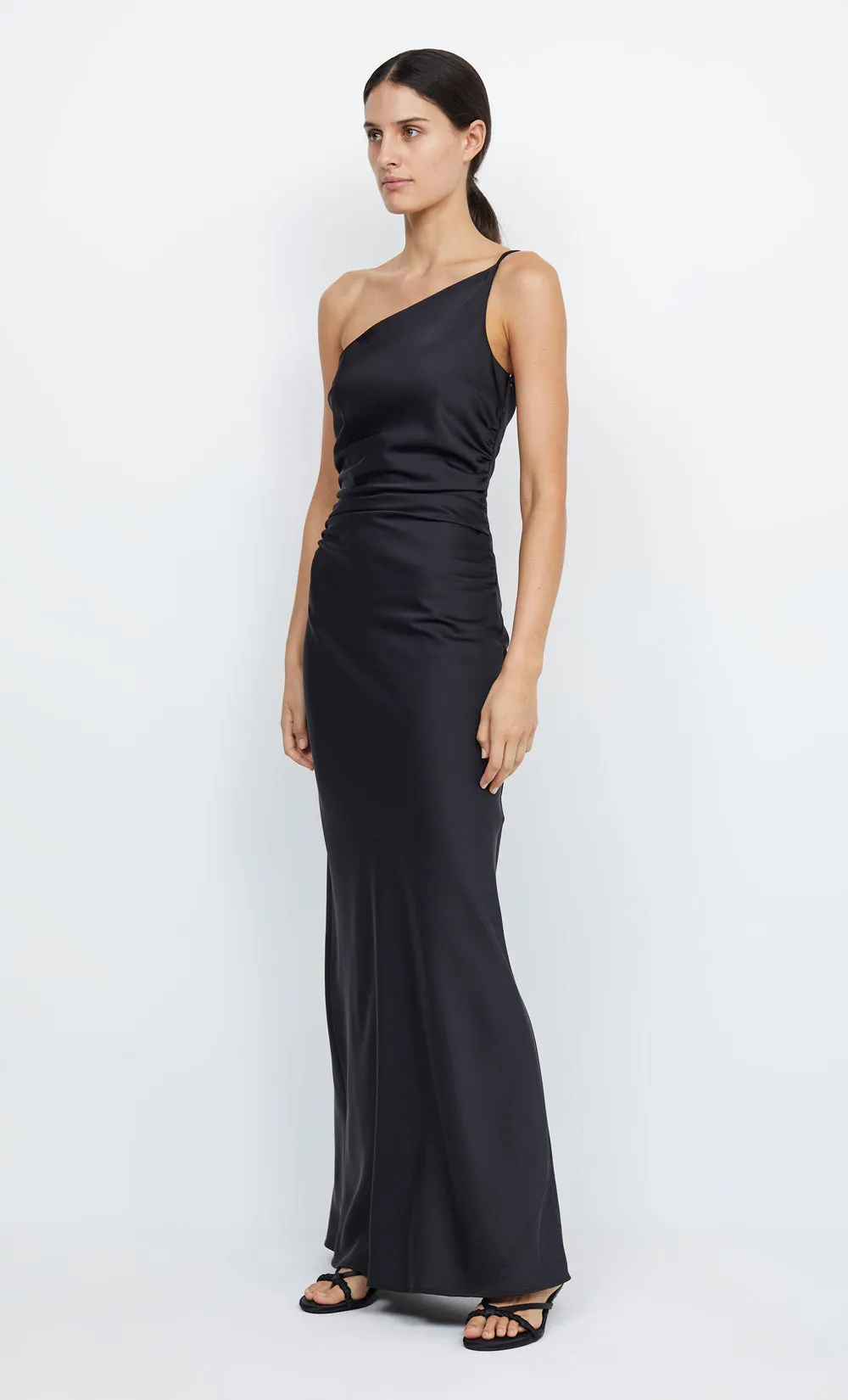 ETERNITY ASYM MAXI DRESS - BLACK