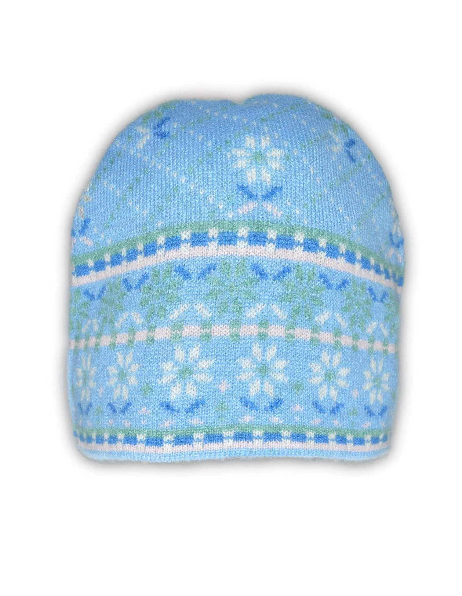 Flower Box Cashmere Jacquard-Knit Cashmere Hat