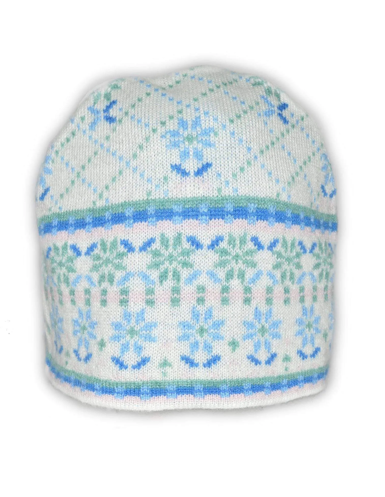 Flower Box Cashmere Jacquard-Knit Cashmere Hat