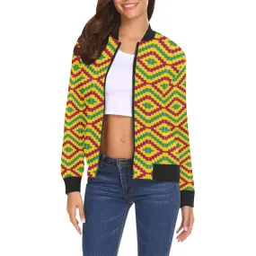 FRACTAL KMT All Over Print Bomber Jacket for Women