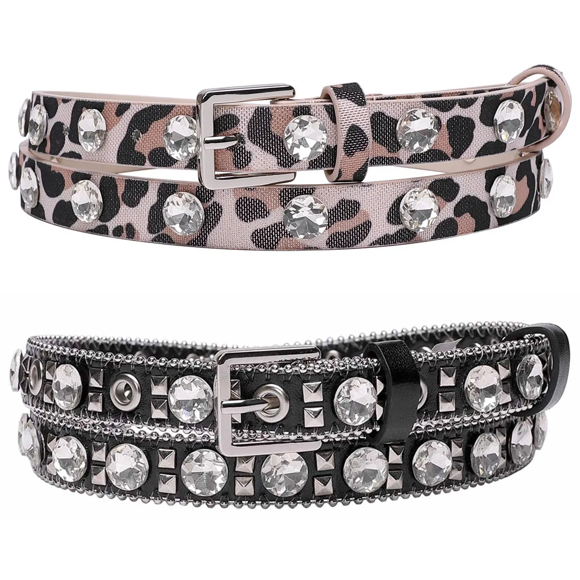 Glamazon Belt & Glow Belt Bundle - Leopard/Black