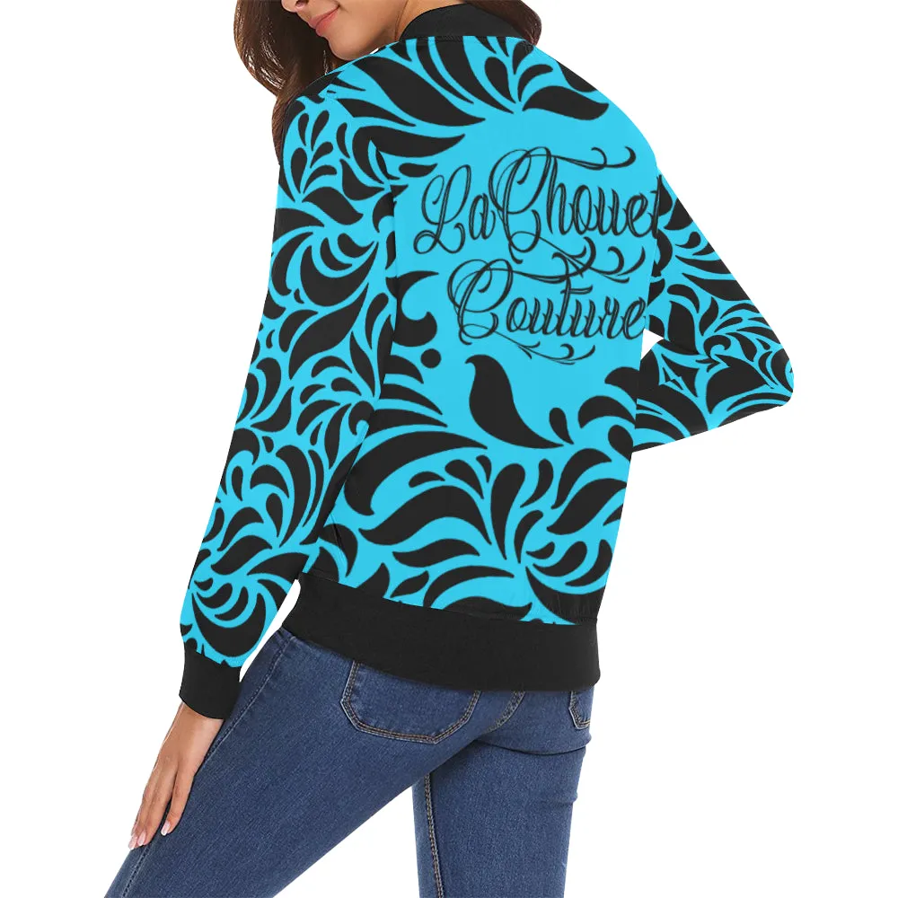 GORGIOUS LEAF TRQSE All Over Print Bomber Jacket for Women