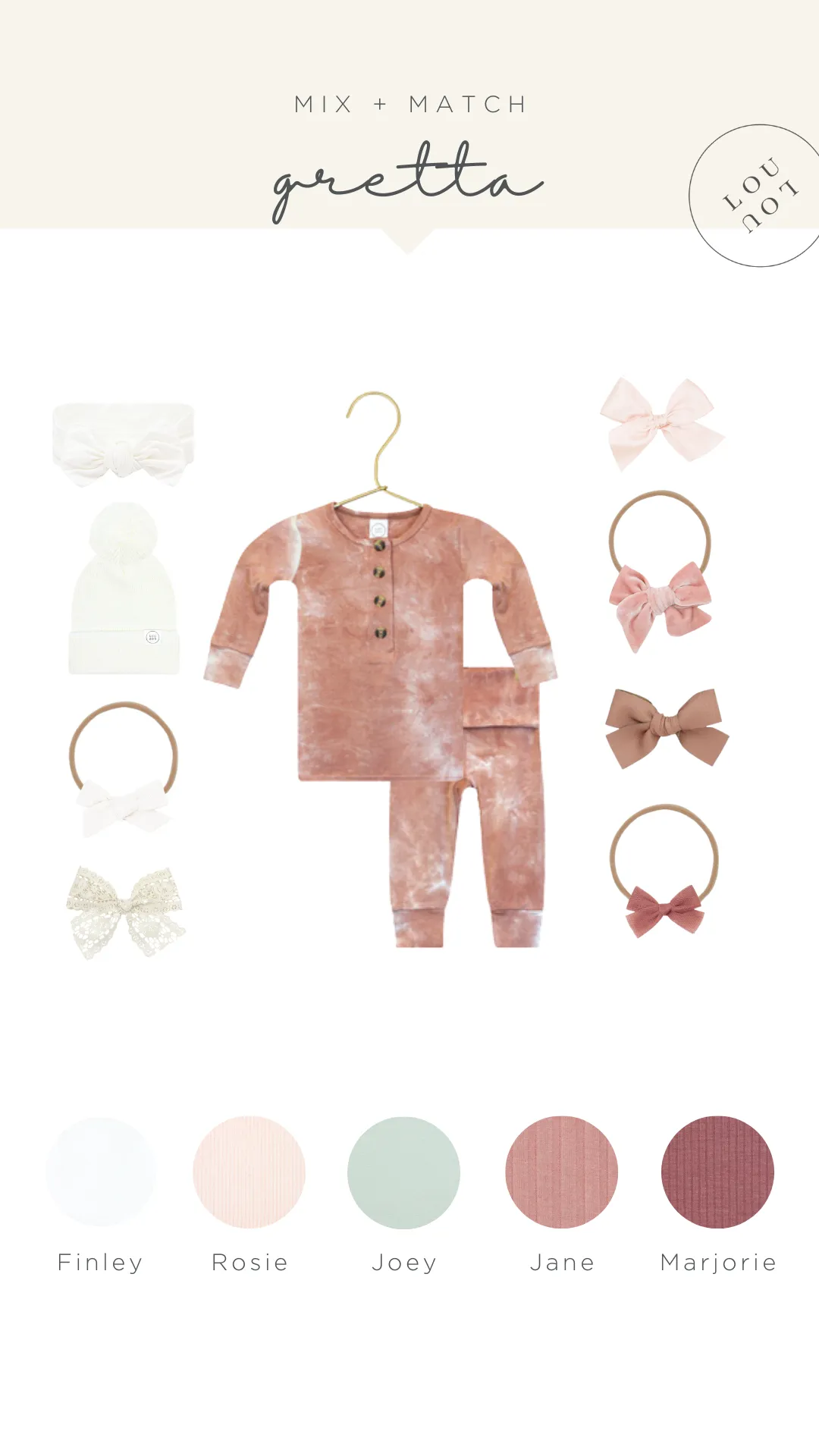 Gretta Newborn Headband Bundle (Gown)