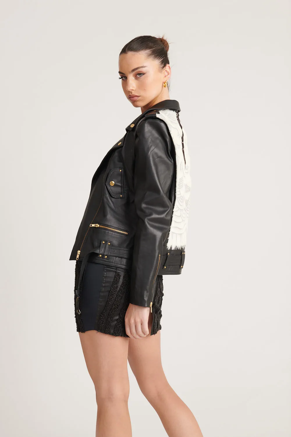 Harley Rafaela Leather Biker - Black