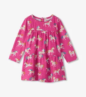 Hatley Gathered Tier Dress - Folksy Unicorn