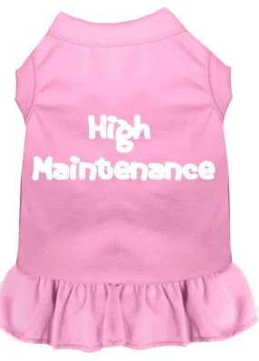 High Maintenance Screen Print Dress Light Pink Sm (10)