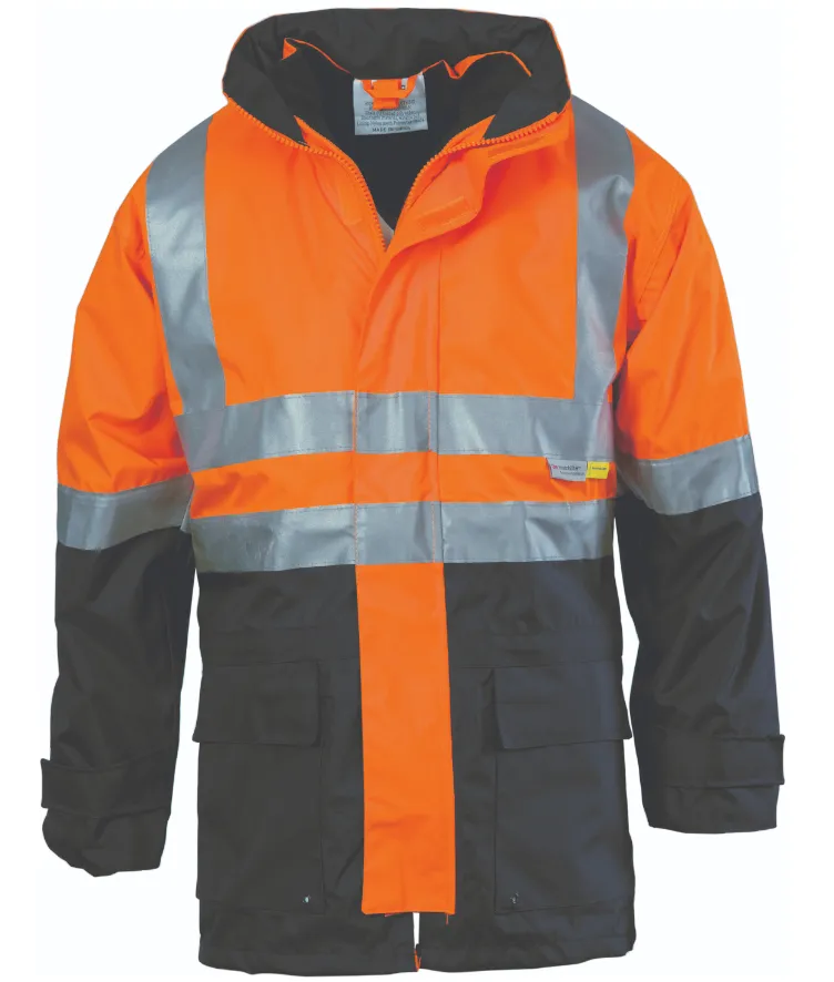 HiVis "4 in 1" Two Tone Breathable Jacket With Vest & Reflective Tape