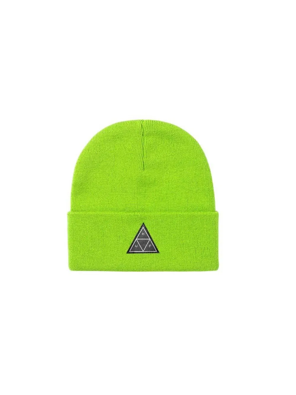 Huf Essentials Triple Triangle Cuff Beanie Bio Lime BN00089