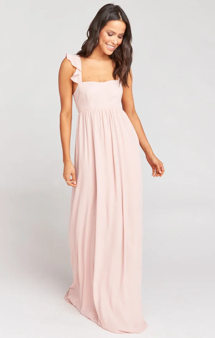 June Maxi Dress ~ Dusty Blush Crisp