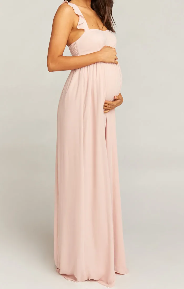 June Maxi Dress ~ Dusty Blush Crisp