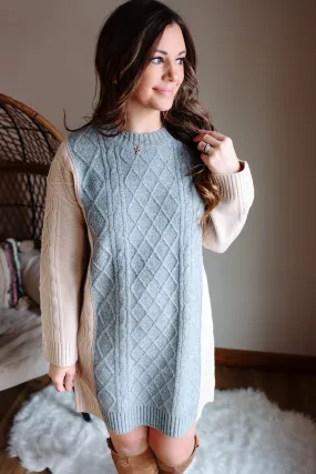 Kalie Cable Knit Sweater Dress