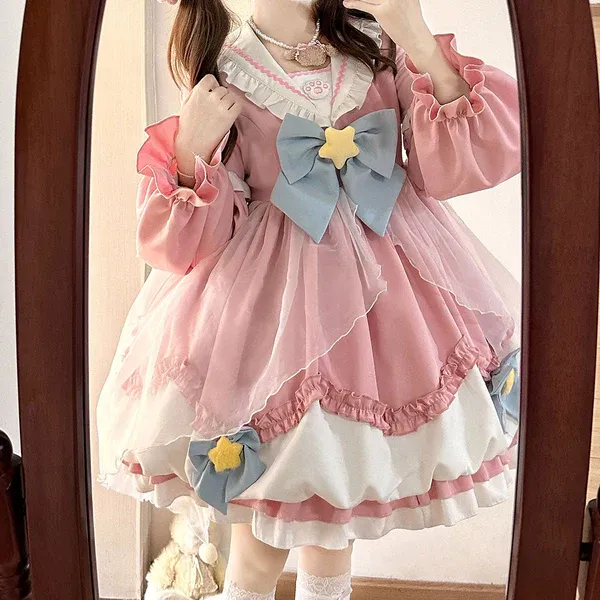 Kawaii Cat Claw Bow Dress  AD21071