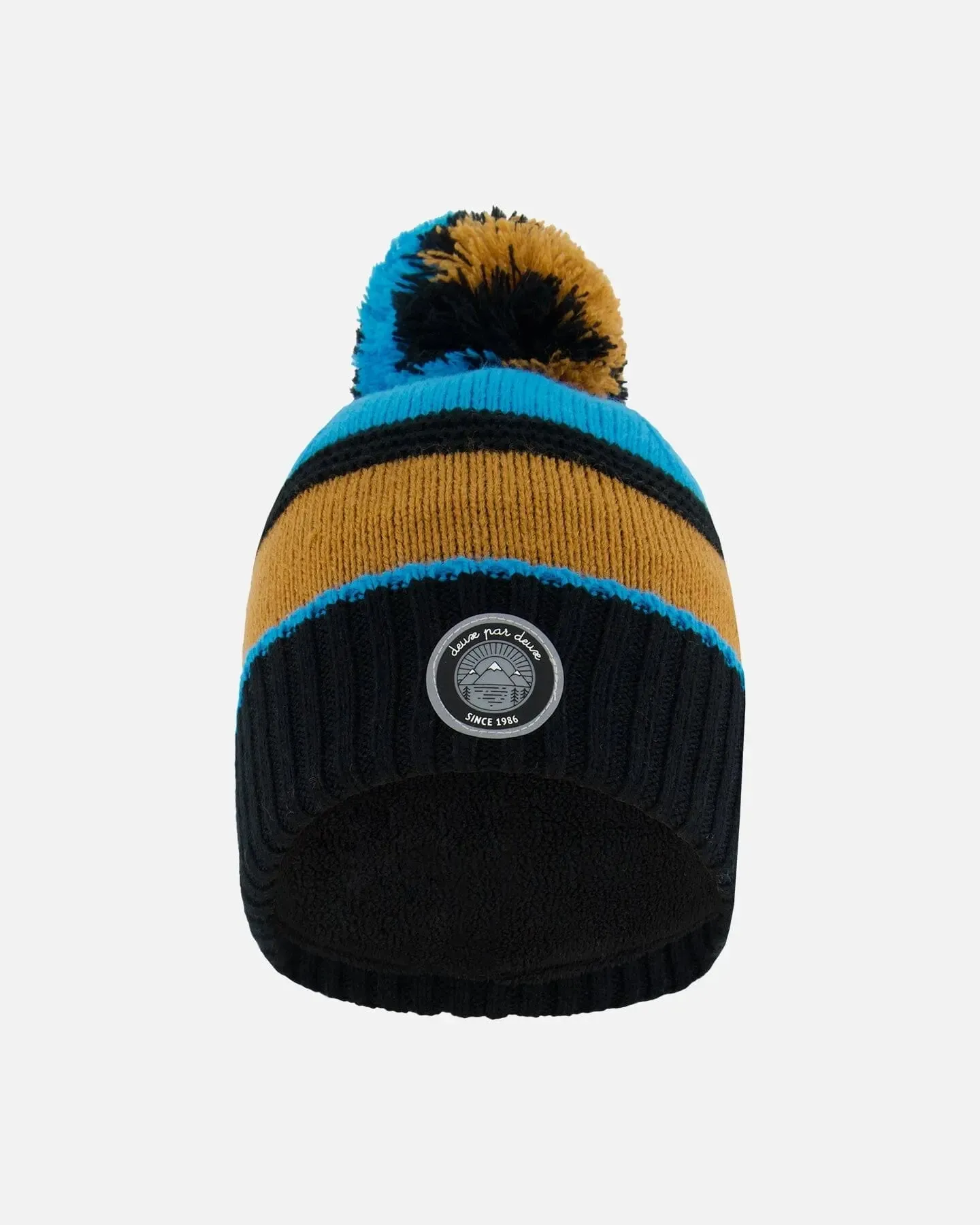 Knit Hat Blue, Black And Spice