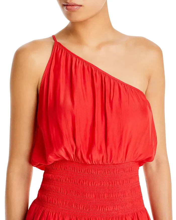 Leah One Shoulder Mini Dress - Grenadine