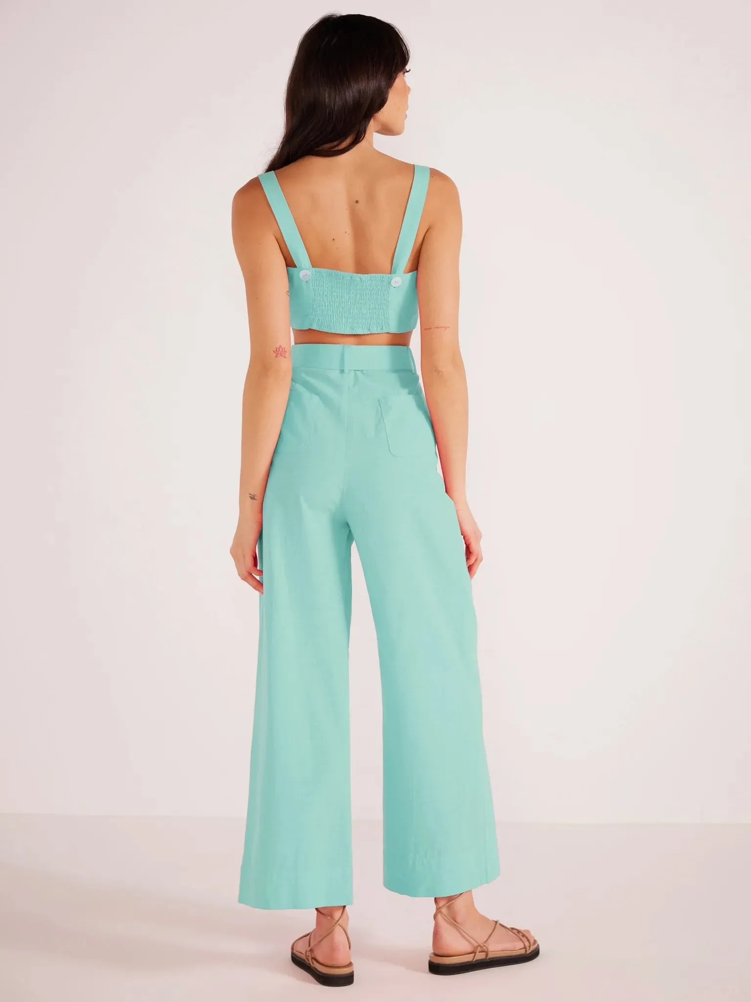 Lois Bustier Crop Top-Mint