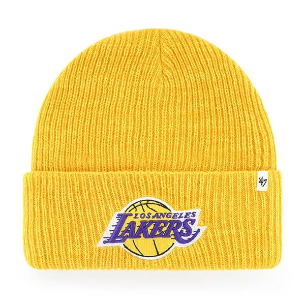 Los Angeles Lakers - Yellow Brain Freeze Cuff Knit Hat, 47 Brand