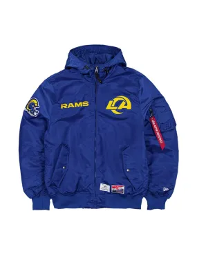 LOS ANGELES RAMS X ALPHA X NEW ERA L-2B BOMBER JACKET