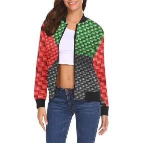 MADA FLAG All Over Print Bomber Jacket for Women