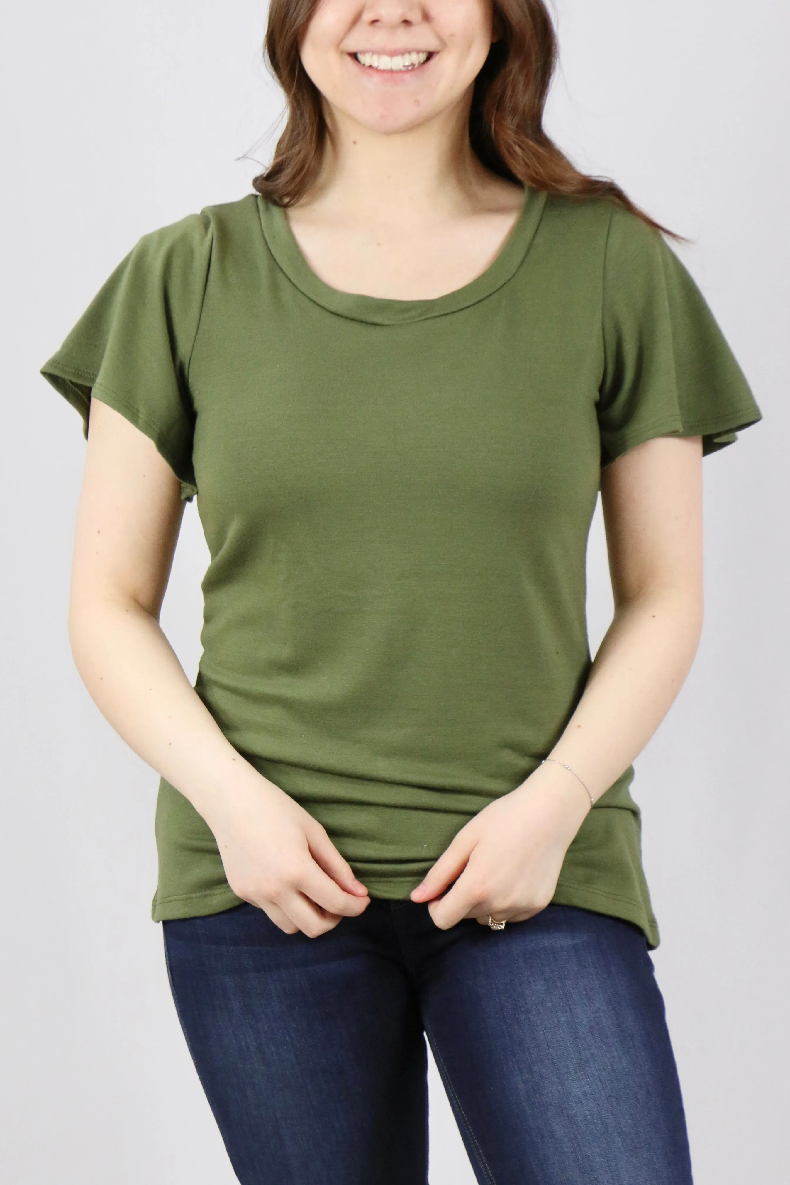 Marcie Top Olive - S, L