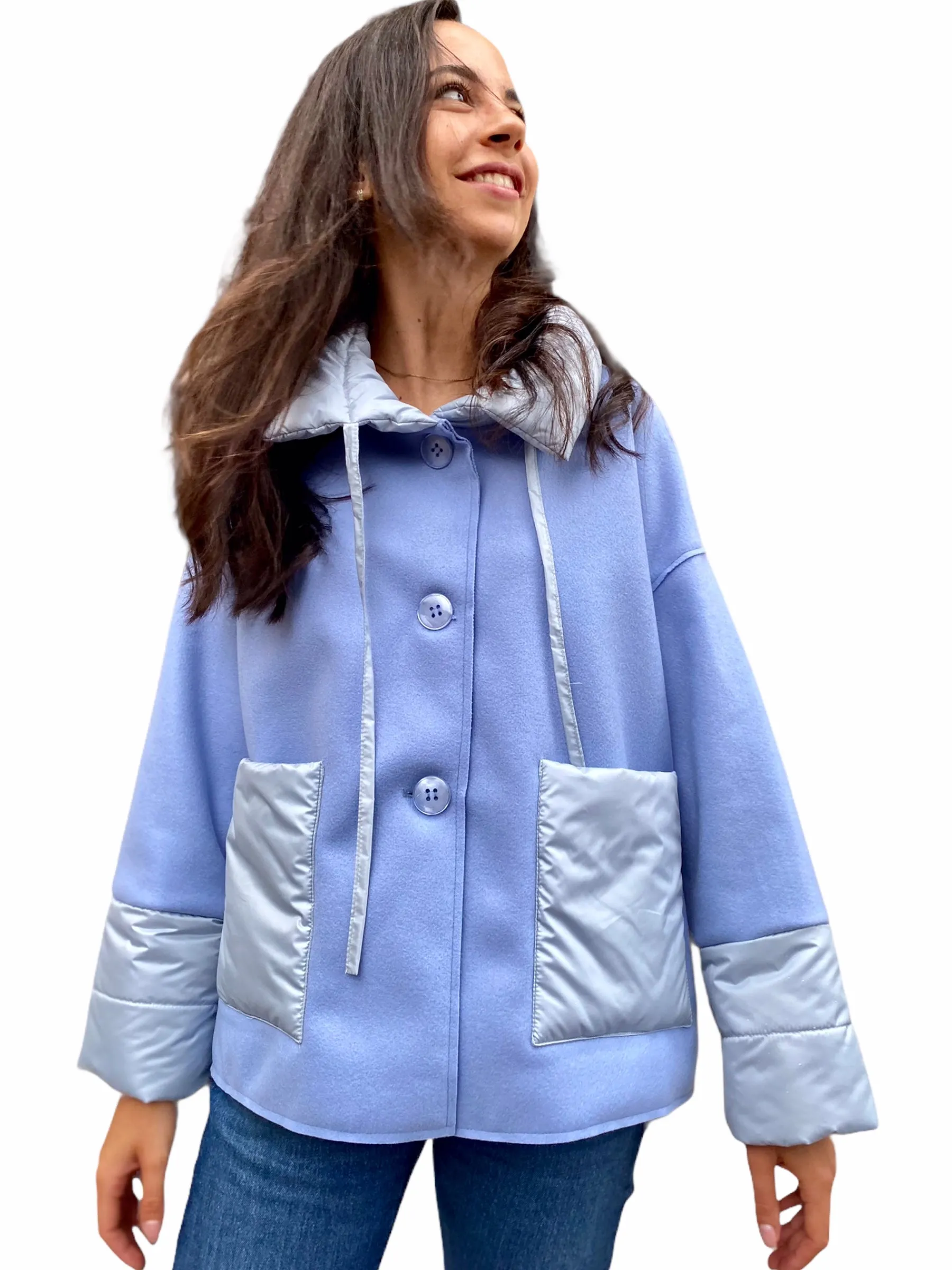 Maryley light blue short jacket