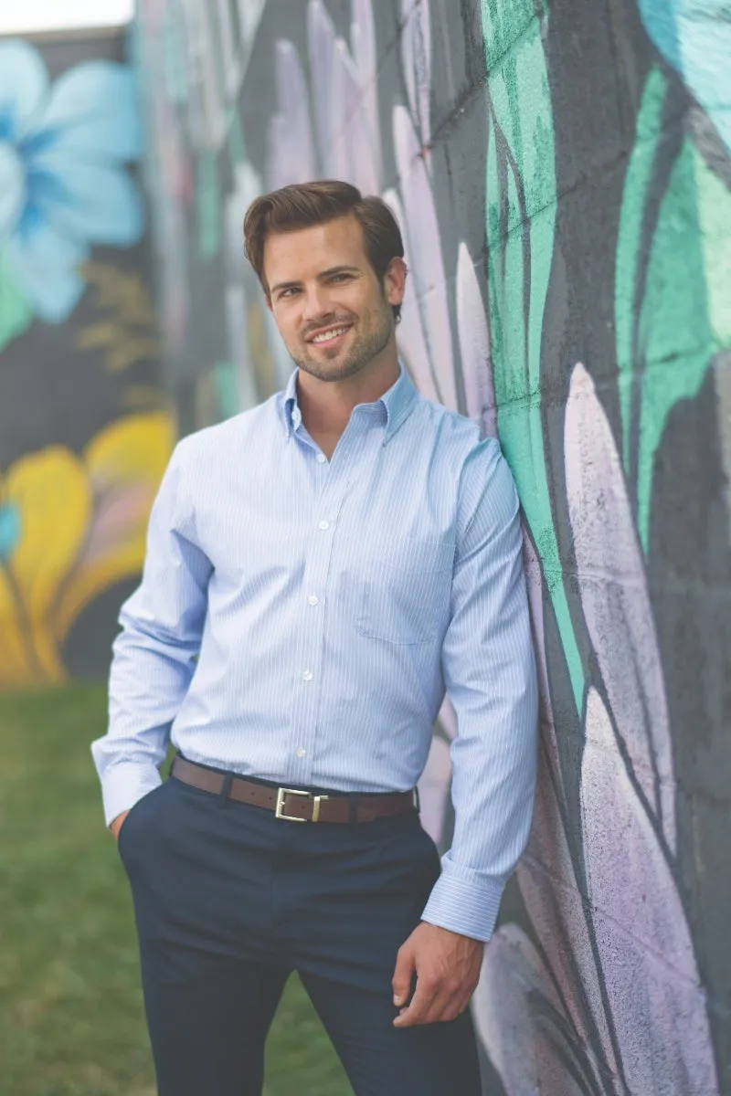 Men's Button-Down Executive Oxford Shirt - French Blue